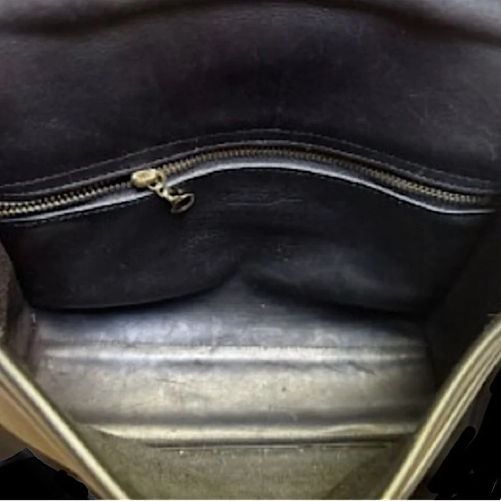 Vintage COACH COURT Black Glove Tanned Turn Lock Crossbody Shoulder Bag 9870 - Picture 8 of 17